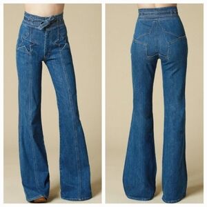 NWT Stoned Immaculate Super Star Bell Bottom Jean Denim 70s